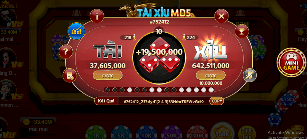 Chơi tài xỉu sảnh Luckywin tại nhà cái xoso66